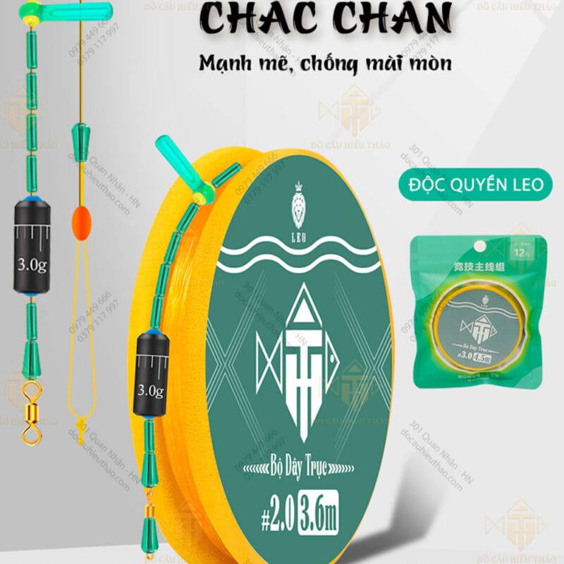 Bộ dây trục sẵn câu Rô, Chép, Trắm Trắng - Chính Hãng LEO